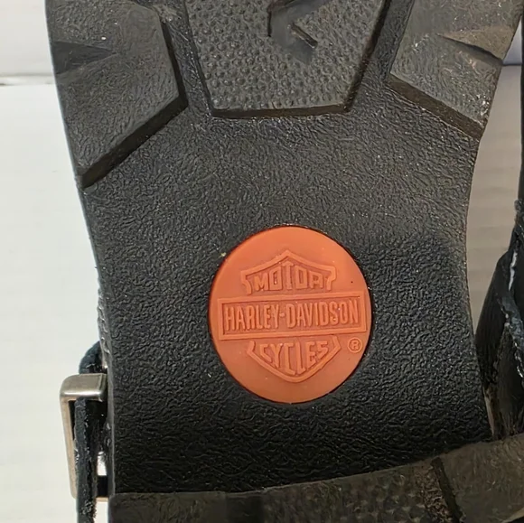 Harley Davidson Ankle Boots Womans Size 5 Leather Black Like New - Picture 5 of 8